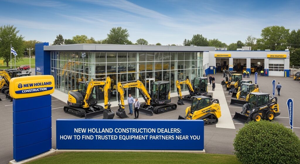 New Holland Construction dealers offering heavy equipment, excavators, and construction machinery with professional support